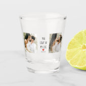 Twee foto's | Fijne Valentijnsdag | Romantische pr Shot Glas (Voorkant)