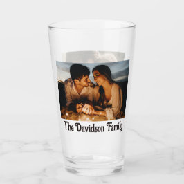 TWEE Foto's Gepersonaliseerde 16oz Pint Glas