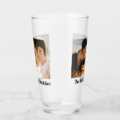 Twee foto's gepersonaliseerde aangepaste 16oz pint glas (Rechts)