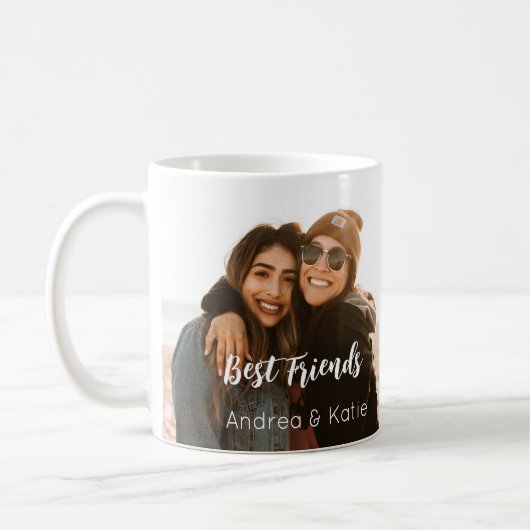 Twee foto's gepersonaliseerde naam koffiemok (Links)