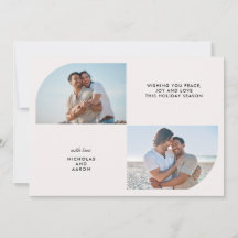 TWEE FOTO'S HALVE BOOG EENVOUDIGE KERSTVAKANTIE