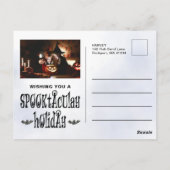 Twee foto's Happy Halloween Family Briefkaart (Achterkant)