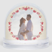 Twee foto's Kerstvakantie Botanische krans Sneeuwbol (Achterkant)