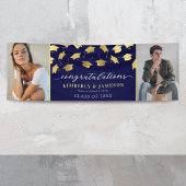 Twee foto's met dubbele Afstuderen banner