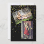 Twee foto's met Gold Glitter Afstuderen Kaart (Achterkant)
