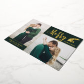 Twee foto's met kerst van Elegant Merry | Groen Folie Feestdagenkaart (Gedraaid)