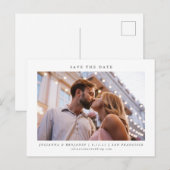 Twee foto's minimalistisch, modern legant sparen d briefkaart (Voorkant / Achterkant)