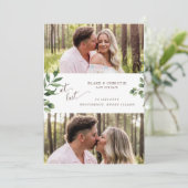 Twee foto's op de laatste bruiloft save the date (Staand voorkant)