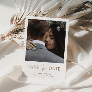 Twee foto's   Rose Goud Save The Date Foliekaart Folie Uitnodiging