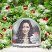 Twee foto's, 's werelds beste leraar Apple kwalite Sneeuwbol (Kerstmis)