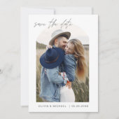 Twee foto's Save the Date Elegant Minimalistisch (Voorkant)