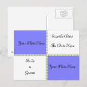 Twee foto's slaan de datum op aankondigingskaart (Voorkant / Achterkant)