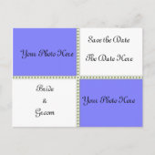 Twee foto's slaan de datum op aankondigingskaart (Voorkant)