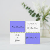 Twee foto's slaan de datum op aankondigingskaart (Staand voorkant)