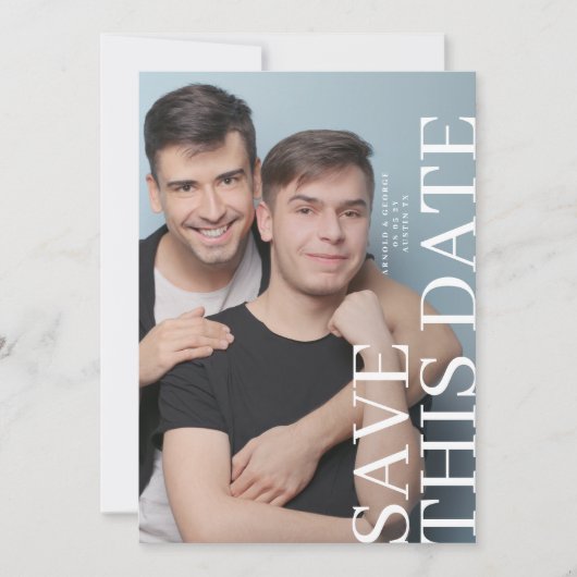 Twee foto's Trouwen SAVE THIS DATE Save The Date (Voorkant)