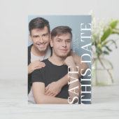 Twee foto's Trouwen SAVE THIS DATE Save The Date (Staand voorkant)