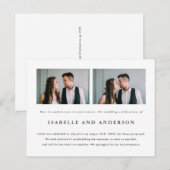 Twee foto's uitstel van de bruiloft aankondigingskaart (Voorkant / Achterkant)