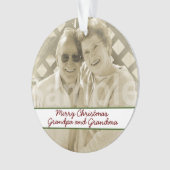 Twee foto's van grootouders van kleinkind ornament (voorkant)