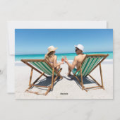 Twee foto's van het gelukkigste aangepaste nieuwja feestdagenkaart (Achterkant)