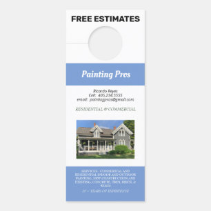 Twee foto's voor woningen en commerciële schilderi deurhanger