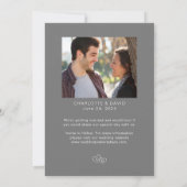 Twee foto's waarop de datum wordt opgeslagen save the date (Achterkant)