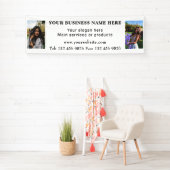 Twee foto's Zakelijke contactgegevens bewerkbaar Spandoek (Insitu)