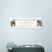 Twee foto's Zakelijke contactgegevens bewerkbaar Spandoek (Beurs)