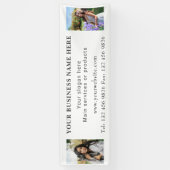 Twee foto's Zakelijke contactgegevens bewerkbaar Spandoek (Verticaal)