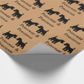 Twee Fox Terriers Custom Wrapping Paper Cadeaupapier (Hoek)