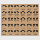 Twee Fox Terriers Custom Wrapping Paper Cadeaupapier (Vlak)