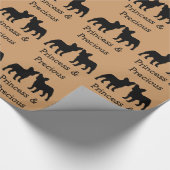 Twee Franse Bulldogs Custom Wrapping Paper Cadeaupapier (Hoek)