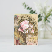 Twee Franse Dames en heren, een Lijst Briefkaart (Staand voorkant)