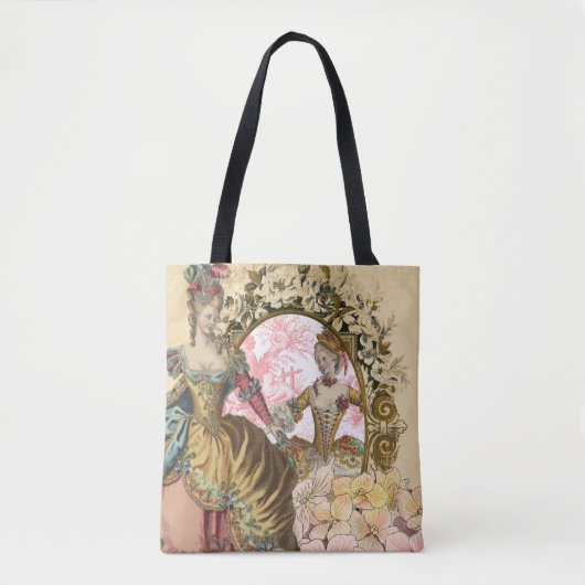 Twee Franse Dames en heren, een Lijst Tote Bag (Voorkant)