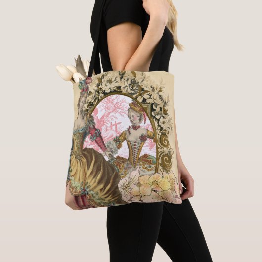 Twee Franse Dames en heren, een Lijst Tote Bag (Dichtbij)