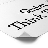 Twee Franse Puppies van Bulldog Peer over een muur Poster (Hoek)