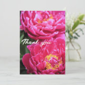 Twee Fuchsia pioen bloeit schilderij Bedankkaart (Staand voorkant)