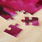 Twee Fuchsia pioen bloeit schilderij Legpuzzel (Zijkant)