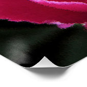 Twee Fuchsia pioen bloeit schilderij Perfect Poster (Hoek)