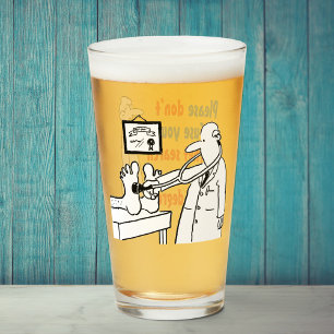 Twee Funny Doctor en Medisch-Geachte Cartoons. Glas