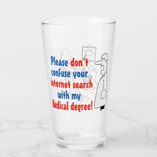 Twee Funny Doctor en Medisch-Geachte Cartoons. Glas (Achterkant)