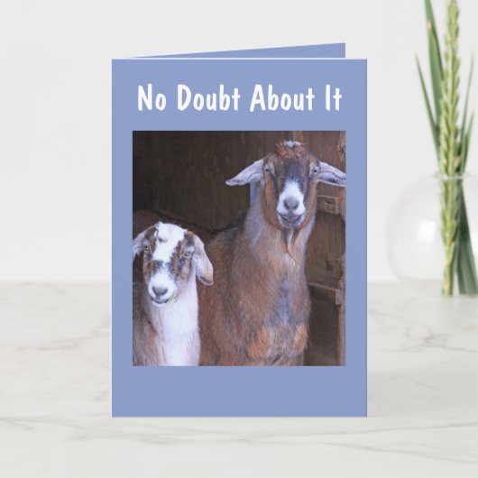Twee Funny Goats Birthday Kaart (Voorkant)