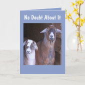 Twee Funny Goats Birthday Kaart (Gele Bloem)