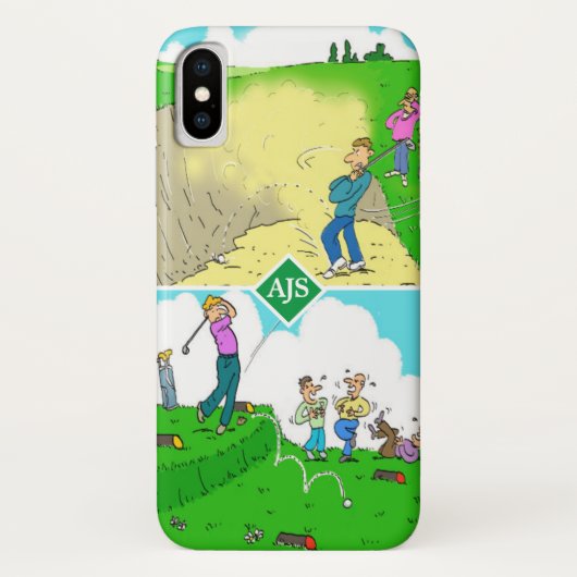 Twee Funny Golfer Cartoons Case-Mate iPhone Case (Achterkant)