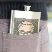 Twee Funny Love Green Frogs Moon Heupfles (Voorbeeld)