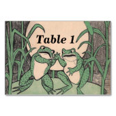 Twee  Funny Love Green Frogs Moon Kaart (Voorkant)