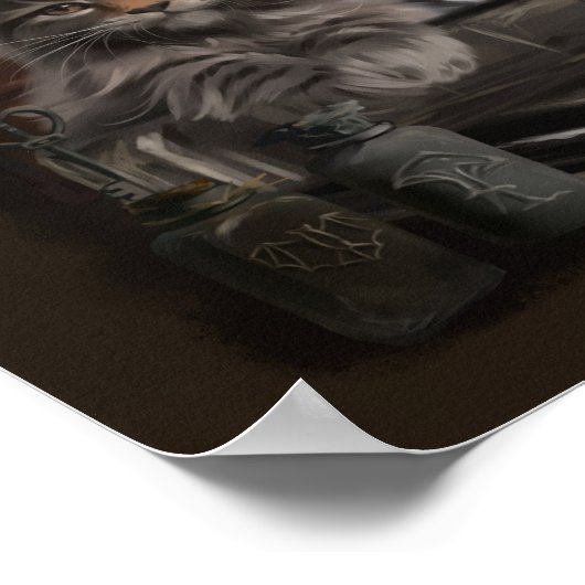 Twee furry Maine Coon kittens Poster (Hoek)