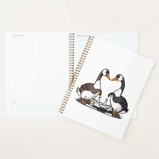 Twee ganzen die schaken planner (Display)
