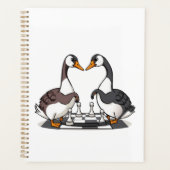 Twee ganzen die schaken planner (Voorkant)