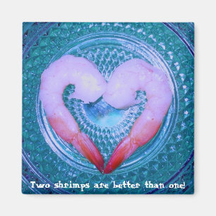 Twee garnalen magneet
