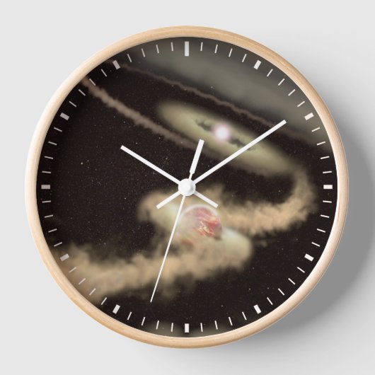 Twee gasreus-exoplaneten die om een jonge ster dra (Voorkant)